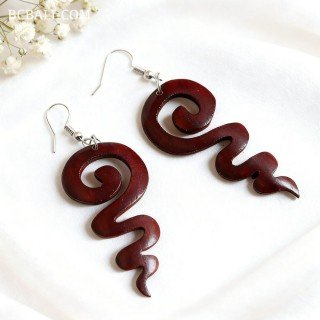 New Design Beautiful Wood Earrings by Balinese Artisans